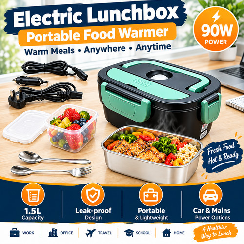 Heated lunch box 100w electric - lunch,