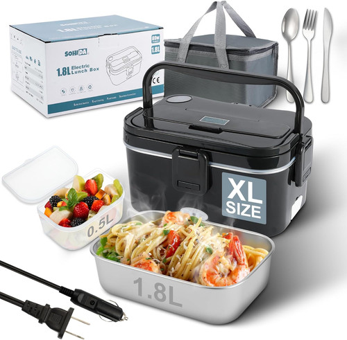 Heated lunch box for - 1.8l+0.5l,
