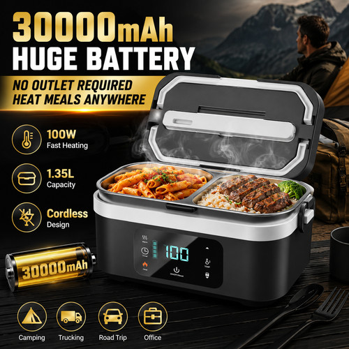 Cordless heated lunch box - cordless,