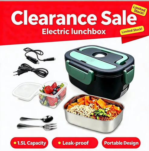 Heated lunch box - heated, electric