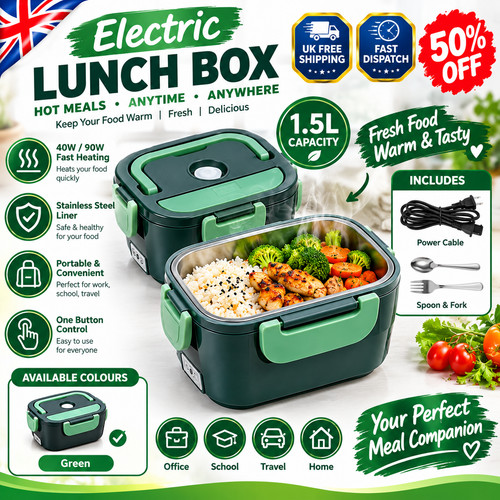 Heated lunch box 100w electric - heated,